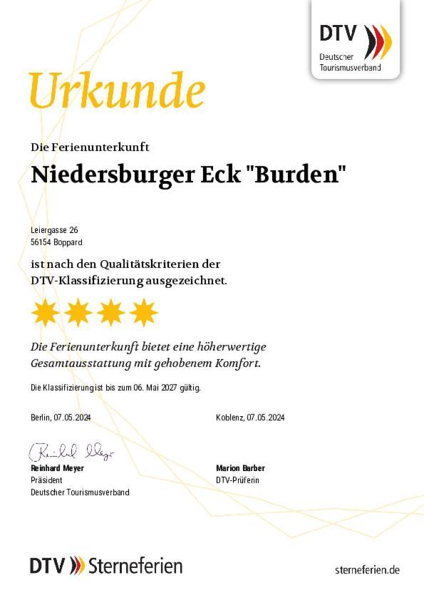 ボッパルトNiedersburger Eck, Wandern, Radfahren, Geniessen, Erholenアパートメント エクステリア 写真